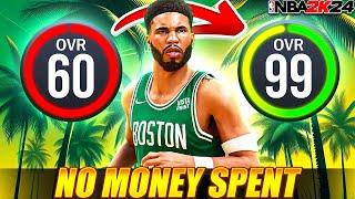 60-99 OVERALL No Money Spent GRIND on OVERPOWERED 6'8 JASON TATUM BUILD in NBA 2K24 (Part 1)