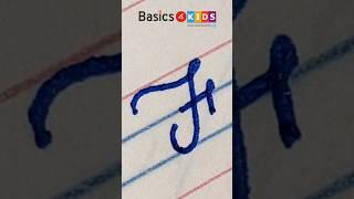 Capital Cursive letter F | Capital Letter 'F' Cursive Handwriting | Cursive Writing | @Basics4Kids