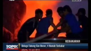 [ANTV] TOPIK Kebakaran Diduga Tabung Gas Bocor, 4 Rumah Terbakar