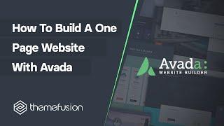 How To Set Up A One Page Website With Avada