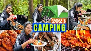 ️ Parent's 1st Time Forest Camping | Forest Family Camping | Cooking, Games & Fun  | USA Tamil VLOG