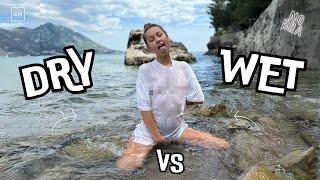 [4K] Transparent Dress Try On Haul | Dry vs Wet Challenge ft. Pacahontas