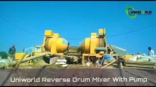 Reverse Drum Concrete Mixer With Pump