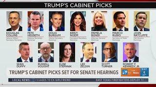 President-elect Donald Trump's cabinet picks set for senate hearings