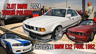 Exclusive BMW e32 740іL 1992 | California | Drift show Toruń Poland 2024 #bmw #fun #drift #auto