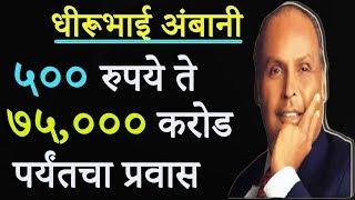 ५०० रुपये ते ७५००० करोडचा प्रवास | Dhirubhai Ambani Success Story In Marathi