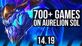 AURELION SOL vs YASUO (MID) | 10/1/11, 700+ games, Dominating | BR Master | 14.19