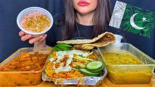 ASMR CHICKEN BIRYANI + KARAHI MUKBANG | PAKISTANI FOOD