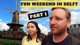 Mat Salleh and Malay wife visit the City of Delft in The Netherlands - Belanda