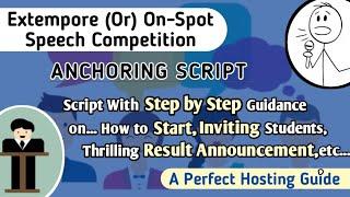 Extempore Competition or Speech Competition Anchoring Script | How to Host on Speech Competition