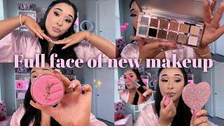 Trying a full face of new makeup products | ABH, nars, hourglass, Dior, Charlotte tilbury, ysl, etc