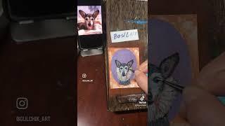 Custom pet portraits by GulchikArt New York and you’ll get a painting process video!