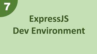 Set up Express JS development environment