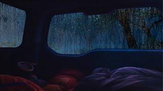 10 Hours️Sleep Tight In Car Camping Lost In The Forest When It's Raining - Relaxing Sounds ASMR