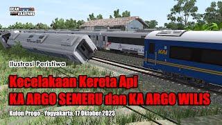 ARGO SEMERU and ARGO WILIS train accidents in SENTOLO YOGYAKARTA | Train Simulator