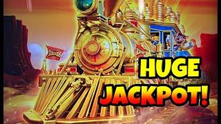 My BIGGEST JACKPOT HANDPAY EVER on Railroad Riches! & a bonus MEGA HANDPAY!?!? What!