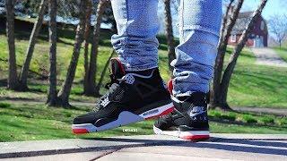 2019 AIR JORDAN 4 OG “BRED” "BLACK CEMENT" "REVIEW & ON FEET!