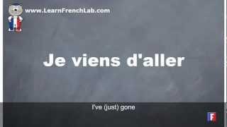 Learn French verb conjugation = Aller (to go) = Recent past