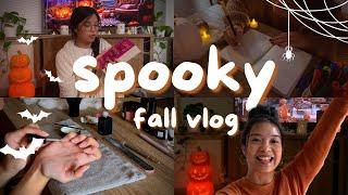 Spooky Season is Finally HERE! | Decorating, Fall TBR, October Bullet Journal, DIY Dip Powder Nails