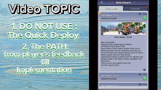 TOPWAR: Do NOT USE : Quick Deploy | The Path : Player’s Feedback to Implementation EXPLAINED