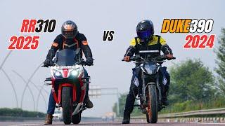 2024 KTM DUKE 390 3rd GEN VS 2025 TVS APACHE RR310 DRAGRACE