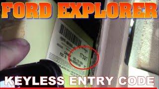 How to find FORD EXPLORER Door Keypad Code Location 1995-2003