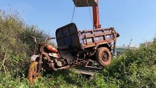 Restore Damaged Old Three Wheeled Trucks Serious Accidents // Completely Restore Engine Vehicles