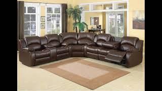 3 pc Samara chocolate bonded leather sectional sofa with recliners on the ends