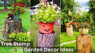 vidIQUpcycling stumps into stylish planters|Tree Stump Planter Ideas #treestump #planter#garden#diy