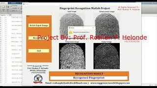 Fingerprint Recognition Using Image Processing | With Source Code Fingerprint Detection Matlab Code