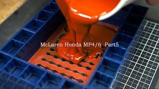 McLaren Honda MP4/6  Part5 【 TAMIYA 1/12 scale 】エンジンの複製、シリコン型を作ります。