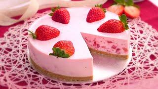 No-Bake Strawberry and Yogurt Cake - Very Easy and Super Delicious Recipe