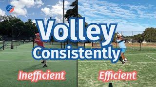 Improve Your Volley with Efficient Technique (Volley Technique Correction) | Before & After Tennis