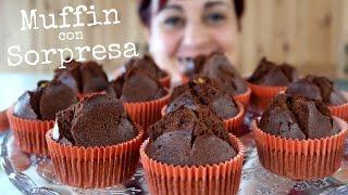 MUFFIN AL CIOCCOLATO CON SORPRESA Ricetta Facile - Chocolate Muffin Easy Recipe