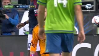 Save: Stefan Frei makes a world-class save on Kelyn Rowe