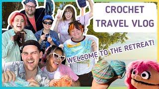 We went on a crochet/knitting retreat in the USA!  Crochet travel vlog