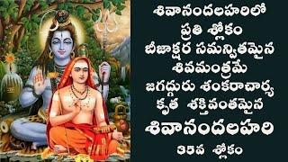 శివానుగ్రహం కలిగించి ఆరోగ్యం,ఐశ్వర్య  వంశరక్షణ అనుగ్రహించే మహిమాన్వితమైన శంకరాచార్య కృత శివానందలహరి