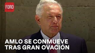 Así se conmovió AMLO al recibir gran ovación al finalizar último informe - Las Noticias