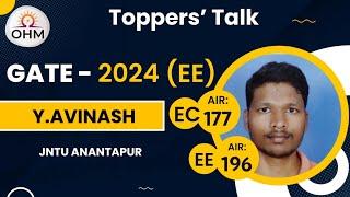 Y Avinash | AIR 177(EC), AIR 196(EE) | Interaction with GATE Toppers | OHM Institute | GATE 2024