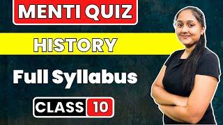 Menti Quiz - History Full Syllabus | Class 10 Maharashtra Board
