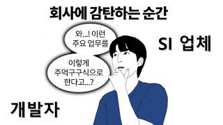 SI 회사에 감탄하는 순간. 주먹구구식 막장 업무 진행. 개발자는 초인이다. 신입 개발자분들 봐야 할 영상.