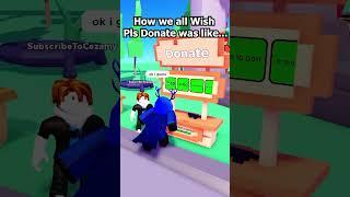 How we all wish Pls Donate was like... #roblox #plsdonate  #shorts