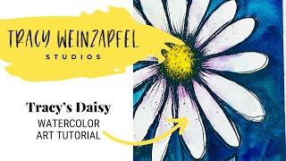 Daisy Flower (Watercolor Art Tutorial)