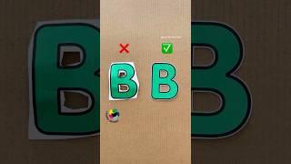 Perfect B Letter Cut with Inner Trick! ️️ #chanafavors #diy #shorts #crafts