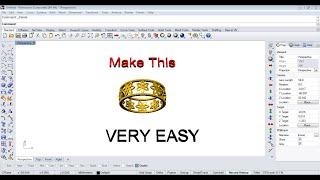 Make a simple ring in rhino | cad jewellery design | CAD 3D MODELING