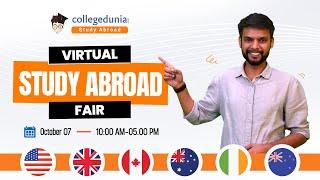 Study Abroad Virtual Fair | 7th Oct. 2023 | Scholarships worth 15 lakhs & No student Visa fee