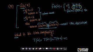 Fibonacci: Time Complexity | Solved Problems | GateAppliedcourse