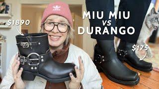 Miu Miu vs Durango: Leather Harness Boots | $1890 vs $175