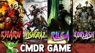 Kharn vs Vishgraz vs Rilsa vs Korlash EDH / CMDR game play for Magic: The Gathering