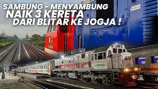 NAIK 3 KERETA SEKALIGUS DARI BLITAR KE JOGJA ASLI SERU TAPI⁉️Trip KA Dhoho KA Pasundan KA Sancaka